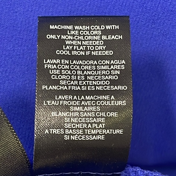 Jessica Simpson Royal Blue Sheath Dress Above The Knee Sz 10 Capped Sleeves - Picture 14 of 14